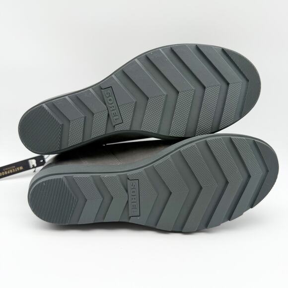 Sorel Women Evie ll Zip Wedge Bootie US 10.5 EU 41.5 Grey Leather Waterproof NIB - Picture 11 of 13